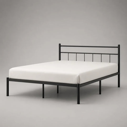 Metallbett Bettgestell aus Stahl Schwarz 140 x 200 cm